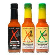 Elijah's Xtreme Mild & Hot Trio Hot Sauce Set Gift Box Black