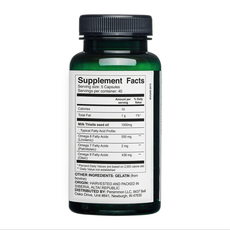 SiberianGreen.com Siberian Green Milk Thistle Oil Capsules – 200 Count Cooking Oils