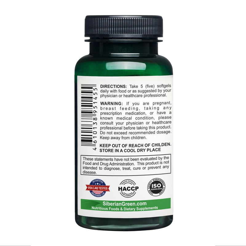 SiberianGreen.com Siberian Green Milk Thistle Oil Capsules – 200 Count Cooking Oils