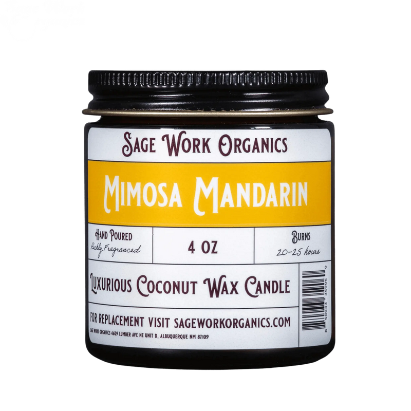 SageWork Organics Mimosa Mandarin Candle Scented Candles