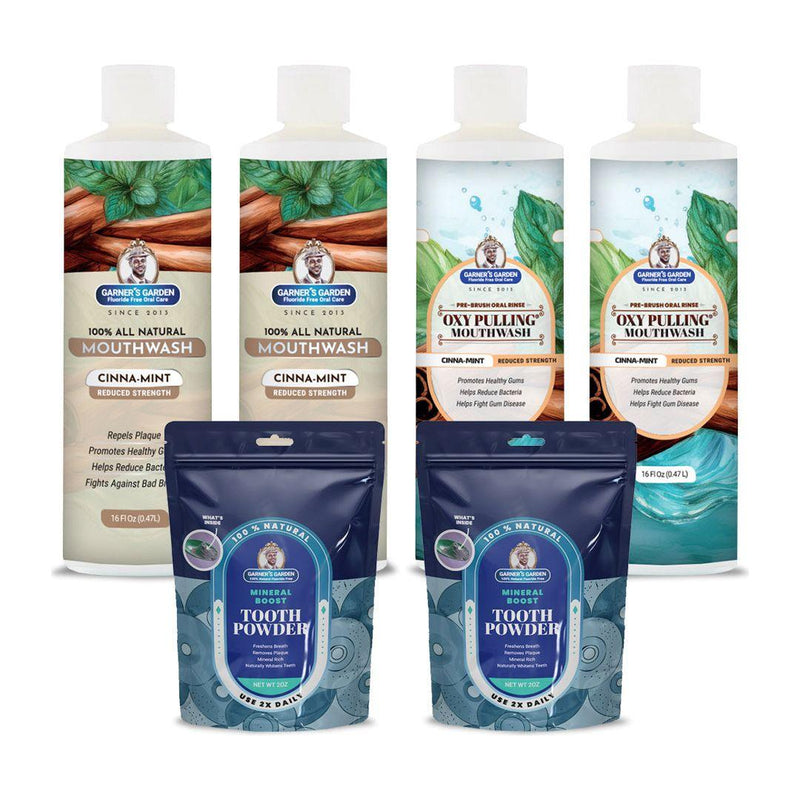 Garner's Garden 2 Pack Oral Care Package | Trio | H2O2 | Fluoride Free Packages