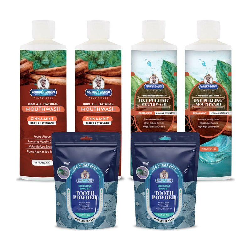 Garner's Garden 2 Pack Oral Care Package | Trio | H2O2 | Fluoride Free Packages