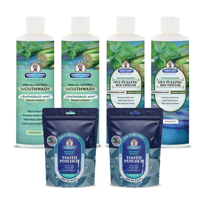 Garner's Garden 2 Pack Oral Care Package | Trio | H2O2 | Fluoride Free Packages