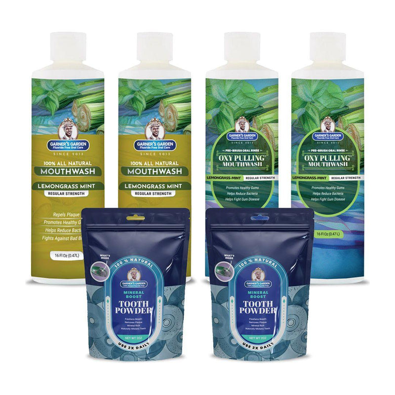 Garner's Garden 2 Pack Oral Care Package | Trio | H2O2 | Fluoride Free Packages
