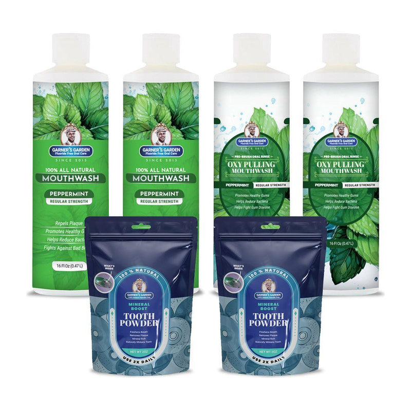 Garner's Garden 2 Pack Oral Care Package | Trio | H2O2 | Fluoride Free Packages