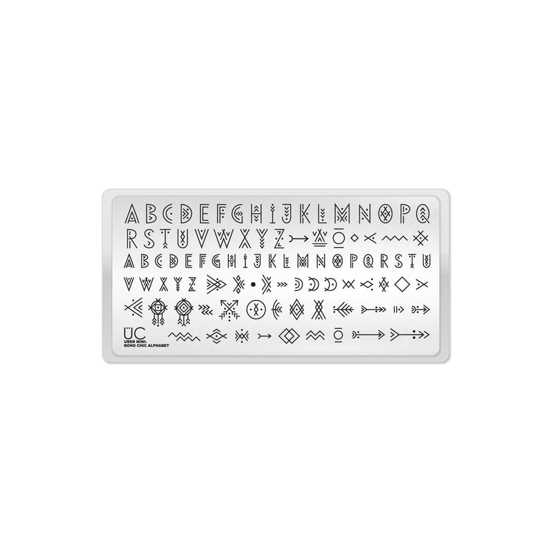 UberChic Beauty Boho Chic Alphabet Stamping Plate