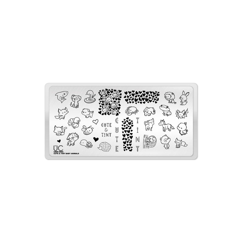 UberChic Beauty Cute & Tiny Baby Animals Stamping Plate