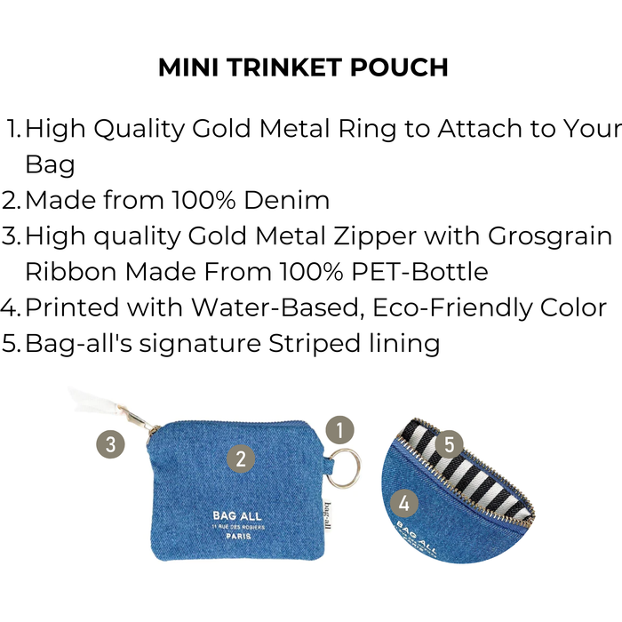 Bag-All - Mini Trinket Pouch, Denim