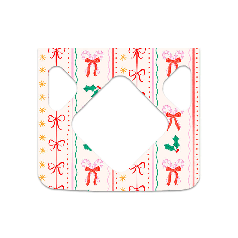 Peelz Holly Jolly Ribbon Medtronic MiniMed 770G & 780G Sticker - Pump Peelz Peelz/Stickers