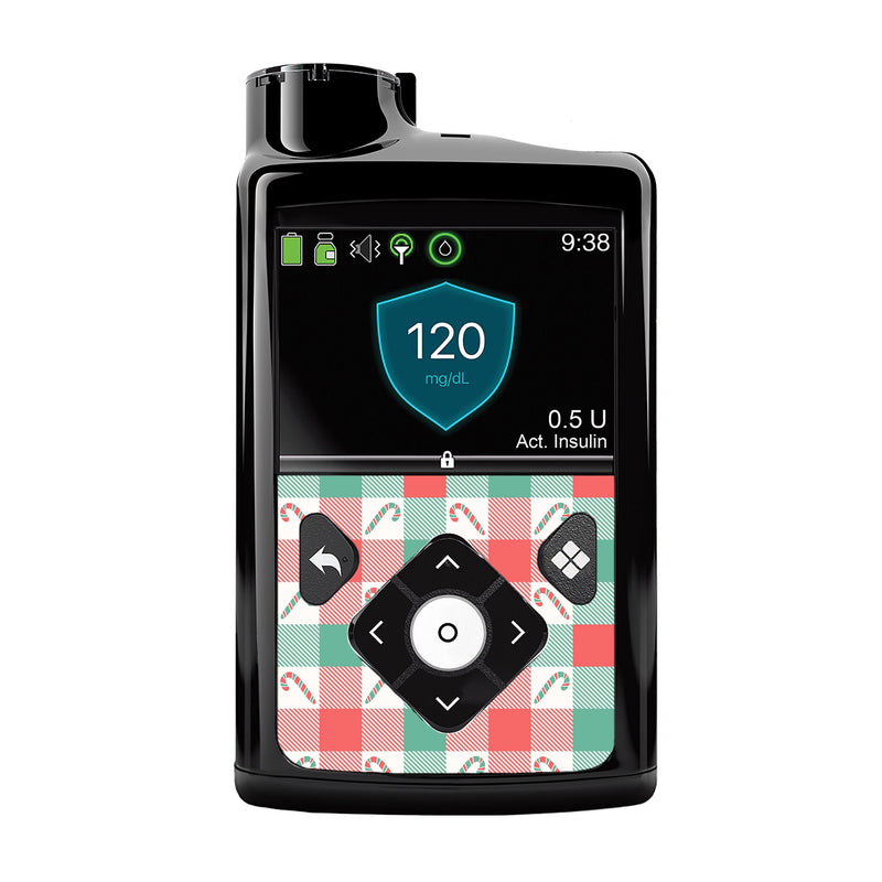 Peelz Peppermint Plaid Medtronic MiniMed 770G & 780G Sticker - Pump Peelz Peelz/Stickers