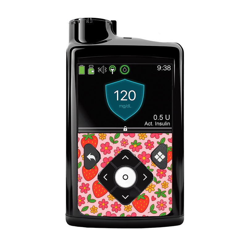 Peelz Strawberry Garden Medtronic MiniMed 770G & 780G Sticker - Pump Peelz Peelz/Stickers