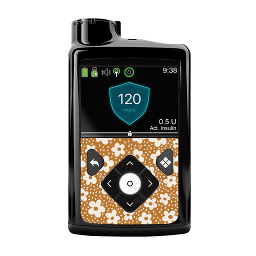 Peelz Caramel Daisies Medtronic MiniMed 770G & 780G Sticker - Pump Peelz Peelz/Stickers