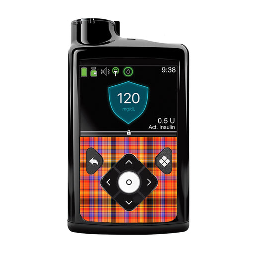 Peelz Pumpkin Plaid Medtronic MiniMed 770G & 780G Sticker - Pump Peelz Peelz/Stickers