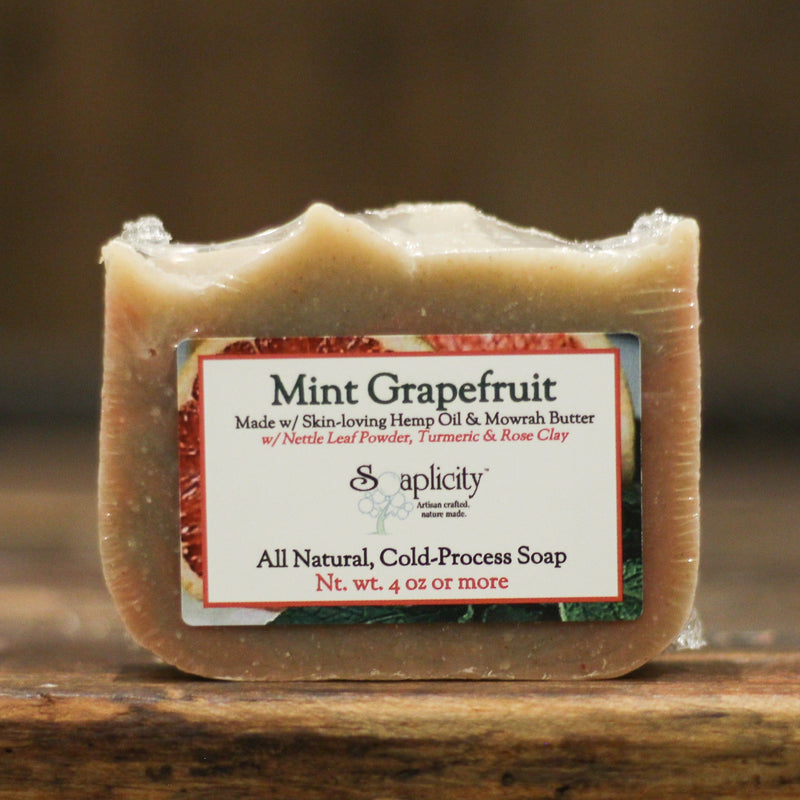 Soaplicity Mint Grapefruit Soap Bar Soap Bar