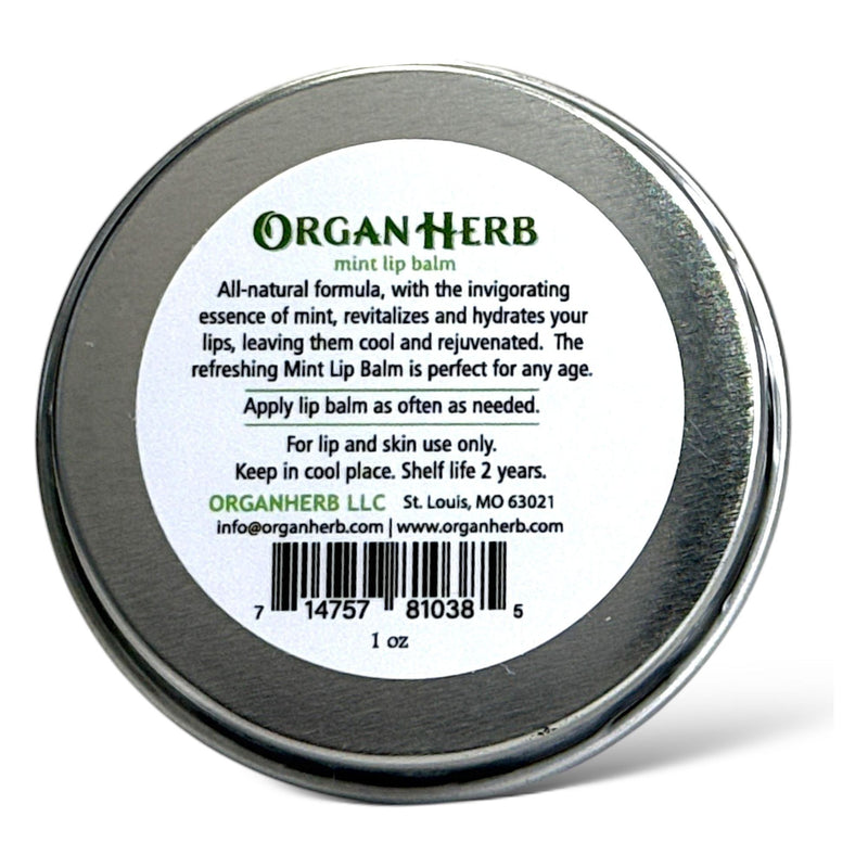 OrganHerb OrganHerb Organic Mint Lip Balm 1 oz – Refreshing Hydration with Pure Peppermint Essence Organic Lip Balms