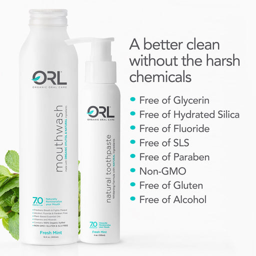 ORL Fresh Mint Bundle - Toothpaste & Mouthwash Bundle