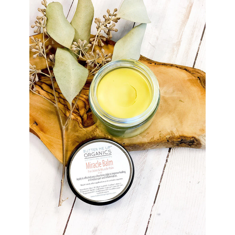 Butter Me Up Organics Miracle Balm / Organic Herbal Pain Balm / Muscle Pain / Deep Joint Pain / Pain Relief Balm / Pain Reliever / Sore Muscles / Sore Joints Body