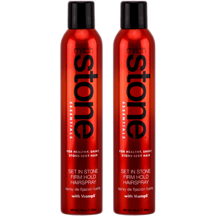 Mitch Stone Set In Stone Firm Hold Hairspray With Vcomps 10 Oz (Pack Of 1X,2X,3X)