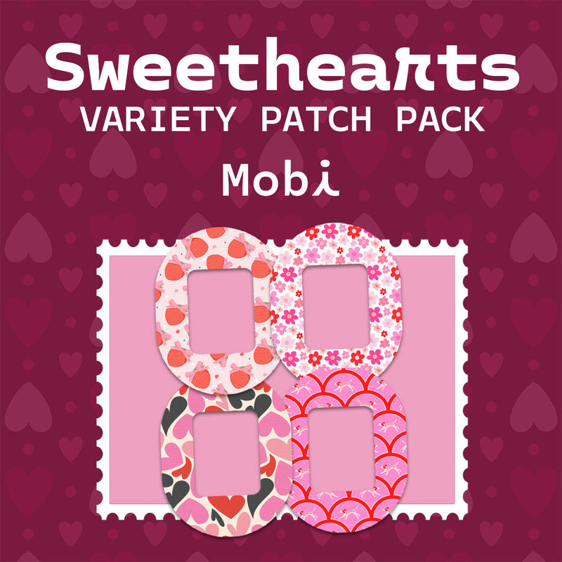 Peelz Sweethearts Variety Pack for Tandem Mobi Patch Tape - Pump Peelz Patch Medical Tape