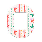 Peelz Holly Jolly Ribbon Tandem Mobi Patch Tape - Pump Peelz Patch Medical Tape