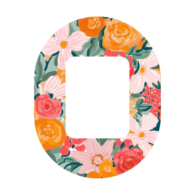 Peelz Blush Blossom Tandem Mobi Decorative Patch Tape - Pump Peelz Patch Medical Tape