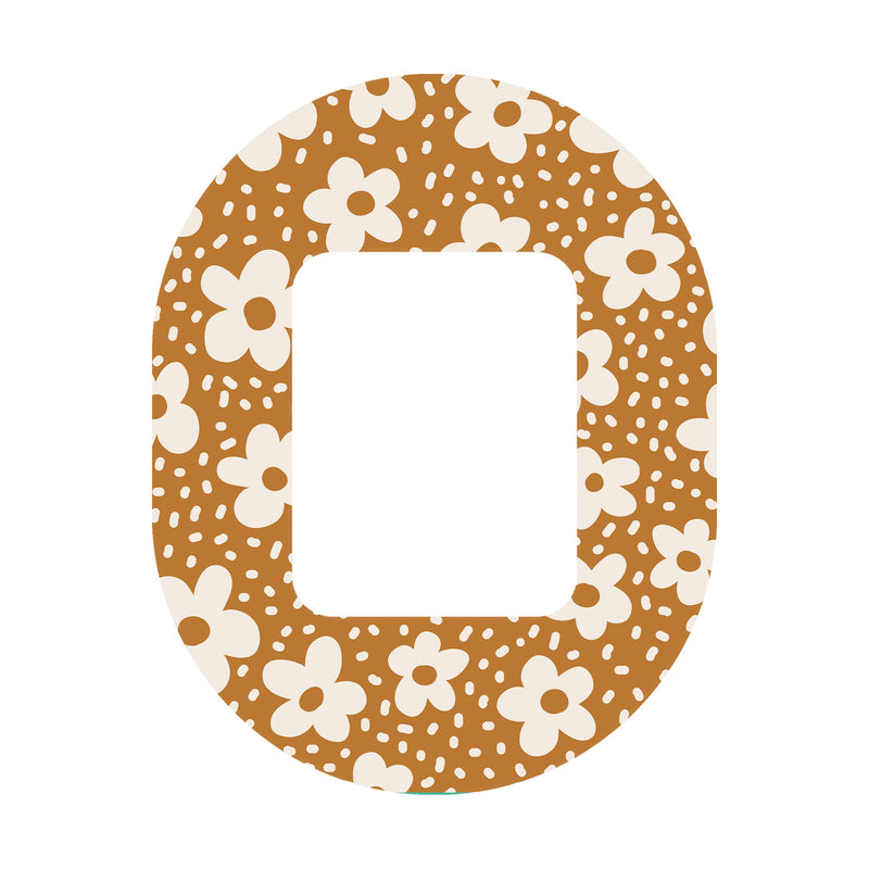 Peelz Caramel Daisies Tandem Mobi Patch Tape - Pump Peelz Patch Medical Tape