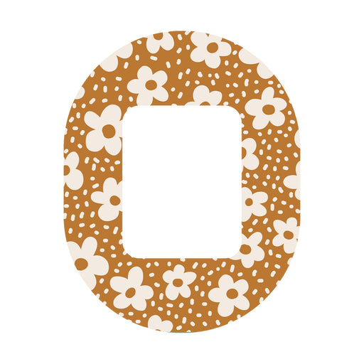 Peelz Caramel Daisies Tandem Mobi Patch Tape - Pump Peelz Patch Medical Tape