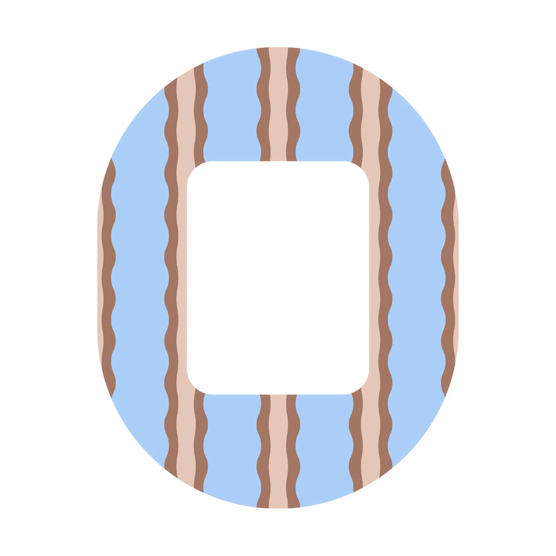 Peelz Boardwalk Waves Tandem Mobi Decorative Patch Tape - Pump Peelz Patch Medical Tape