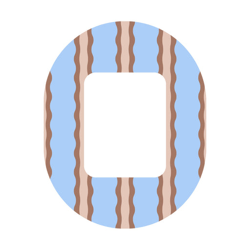 Peelz Boardwalk Waves Tandem Mobi Decorative Patch Tape - Pump Peelz Patch Medical Tape