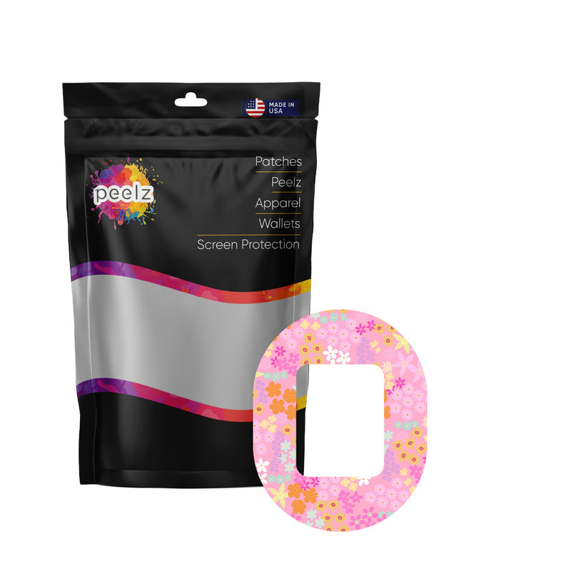 Peelz Pink Petals Tandem Mobi Decorative Patch Tape - Pump Peelz Patch Medical Tape