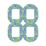 Peelz Blue Blooms Tandem Mobi Decorative Patch Tape - Pump Peelz Patch Medical Tape