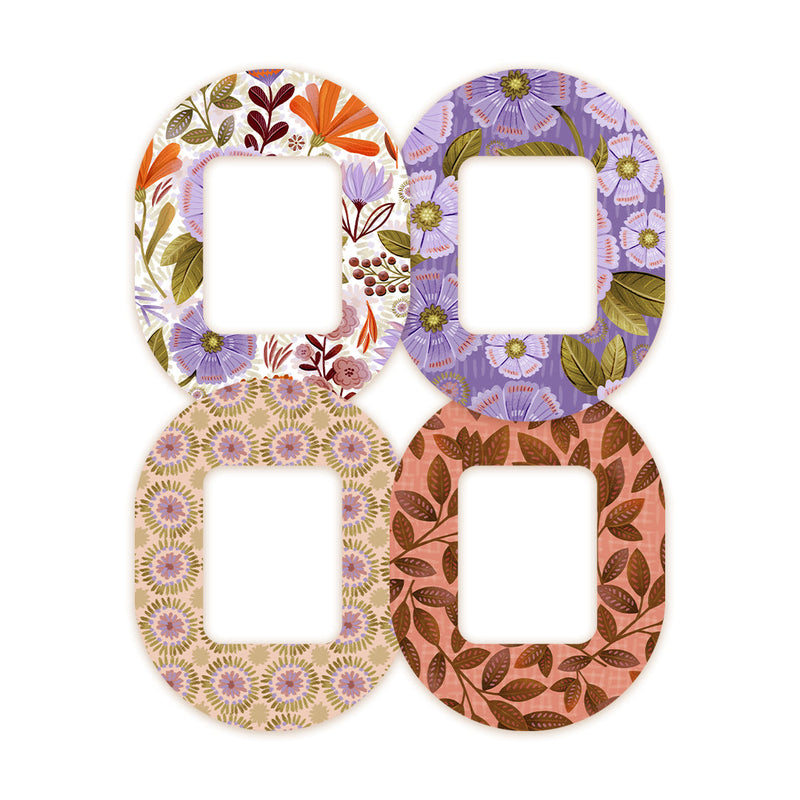 Peelz Autumn Blooms Variety Pack for Tandem Mobi Patch Tape - Pump Peelz Patch Medical Tape