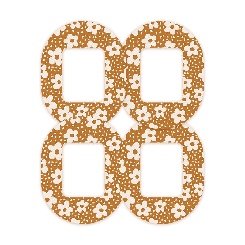 Peelz Caramel Daisies Tandem Mobi Patch Tape - Pump Peelz Patch Medical Tape