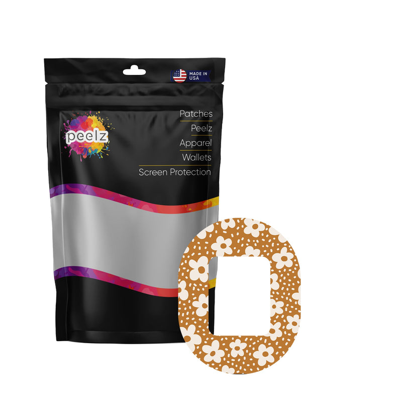 Peelz Caramel Daisies Tandem Mobi Patch Tape - Pump Peelz Patch Medical Tape