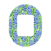 Peelz Blue Blooms Tandem Mobi Decorative Patch Tape - Pump Peelz Patch Medical Tape