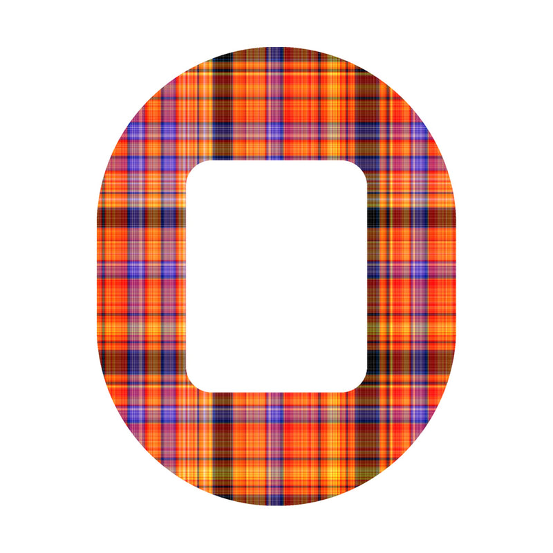 Peelz Pumpkin Plaid Tandem Mobi Patch Tape - Pump Peelz Patch Medical Tape
