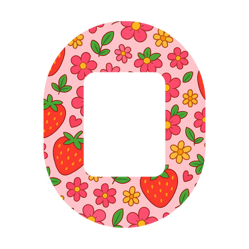 Peelz Strawberry Garden Tandem Mobi Decorative Patch Tape - Pump Peelz Patch Medical Tape