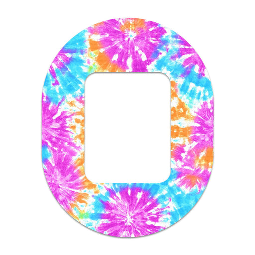 Peelz Neon Tie Dye Tandem Mobi Decorative Patch Tape - Pump Peelz Patch Medical Tape