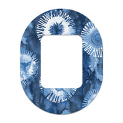 Peelz Monochrome Blue Tie Dye Tandem Mobi Decorative Patch Tape - Pump Peelz Patch Medical Tape