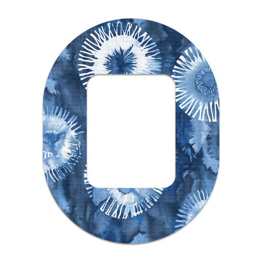 Peelz Monochrome Blue Tie Dye Tandem Mobi Decorative Patch Tape - Pump Peelz Patch Medical Tape