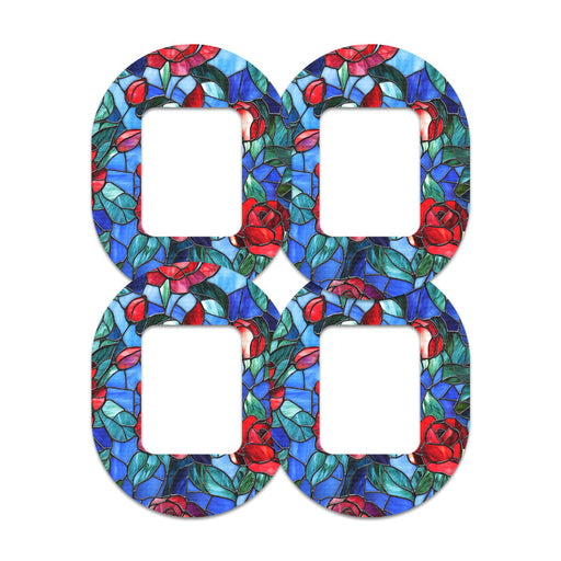 Peelz Crimson Blooms Tandem Mobi Decorative Patch Tape - Pump Peelz Patch Medical Tape