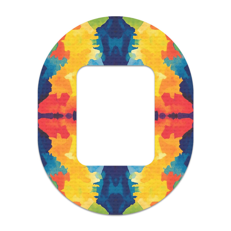 Peelz Bright Tie Dye Tandem Mobi Decorative Patch Tape - Pump Peelz Patch Medical Tape