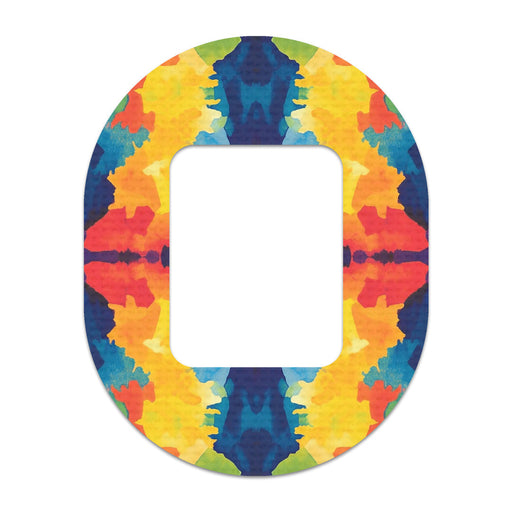 Peelz Bright Tie Dye Tandem Mobi Decorative Patch Tape - Pump Peelz Patch Medical Tape