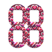 Peelz Sparkly Hearts Tandem Mobi Decorative Patch Tape - Pump Peelz Patch Medical Tape