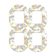 Peelz Rainbow Blooms Tandem Mobi Decorative Patch Tape - Pump Peelz Patch Medical Tape