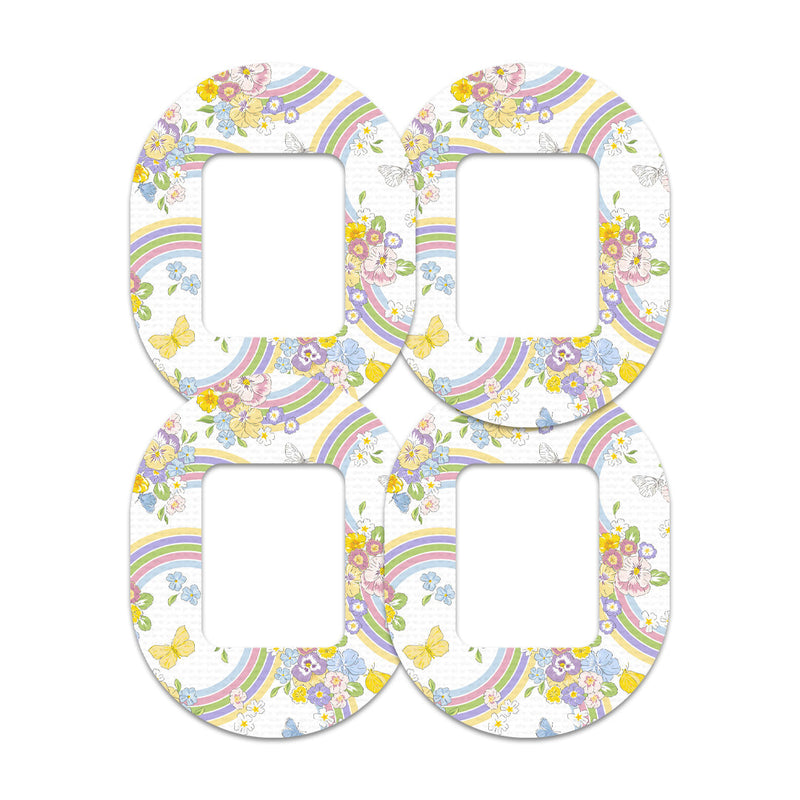 Peelz Rainbow Blooms Tandem Mobi Decorative Patch Tape - Pump Peelz Patch Medical Tape
