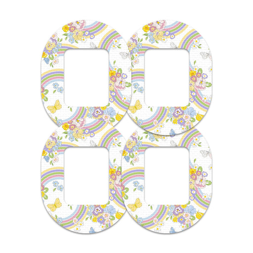 Peelz Rainbow Blooms Tandem Mobi Decorative Patch Tape - Pump Peelz Patch Medical Tape