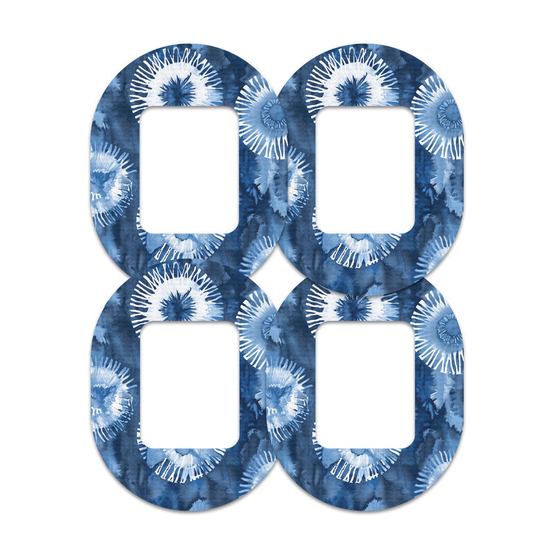 Peelz Monochrome Blue Tie Dye Tandem Mobi Decorative Patch Tape - Pump Peelz Patch Medical Tape