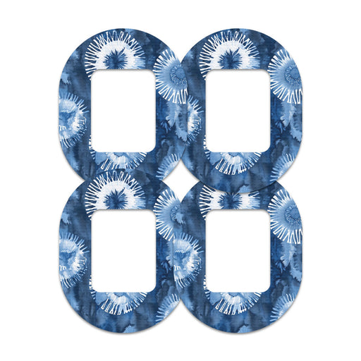 Peelz Monochrome Blue Tie Dye Tandem Mobi Decorative Patch Tape - Pump Peelz Patch Medical Tape