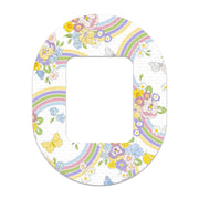 Peelz Rainbow Blooms Tandem Mobi Decorative Patch Tape - Pump Peelz Patch Medical Tape